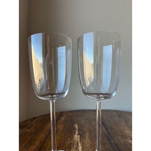 Lenox Oxygen Pattern Red Wine Glasses Set of 2 Blown Glass Produced from 2006-2009. Discontinued 3" diameter and 8.5"...