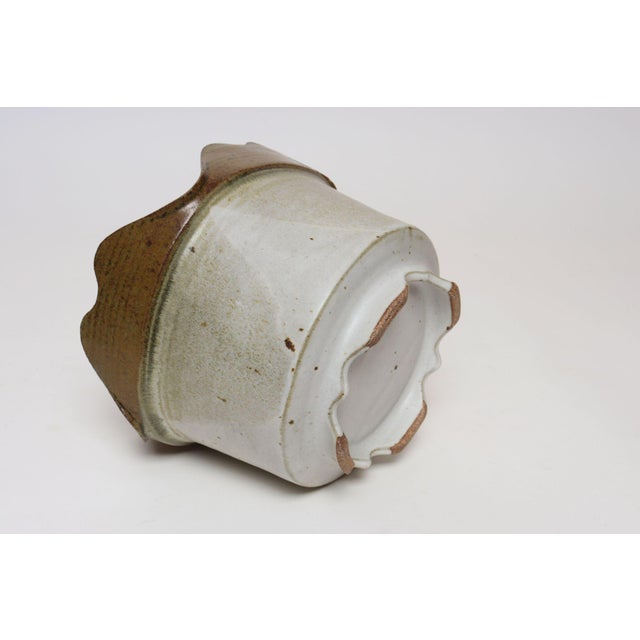 Vintage Brown and Pale Gray Studio Pottery Square Planter by Deanna Nichols For Sale In New York - Image 6 of 17