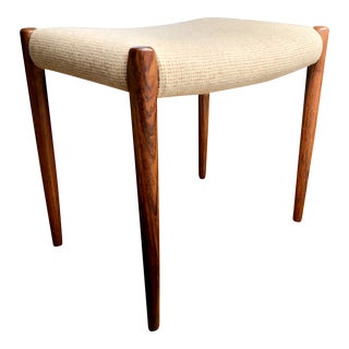 Mid 20th Century Jl Moller Danish Rosewood Upholstered Footstool For Sale