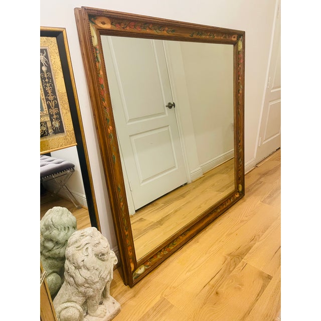 Antique French Provincial Handpainted Mirror For Sale In Miami - Image 6 of 6