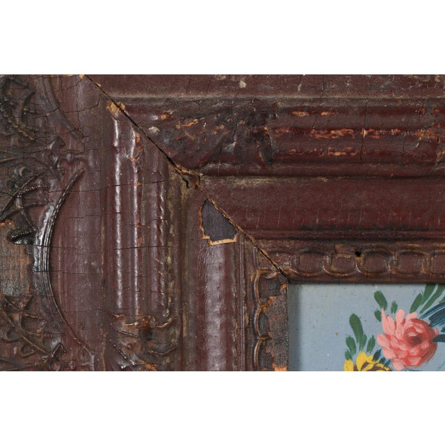 Baby Blue Concepcion Avila, Our Lady of Refuge for Sinners, Oil on Tin, 19th Century For Sale - Image 8 of 10