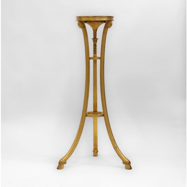 Antique Gesso and Giltwood Torchère, 1880s For Sale - Image 10 of 14