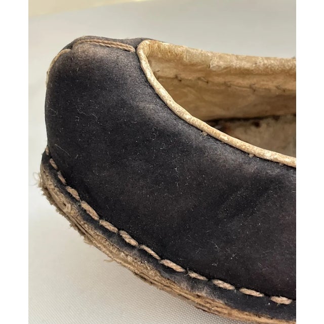 19th Century Antique Korean Joseon Dynasty Heukhye Nobleman's Leather Shoe, Single, Yangban Nobility Footwear With Hobnail Sole, 19th Century For Sale - Image 5 of 15