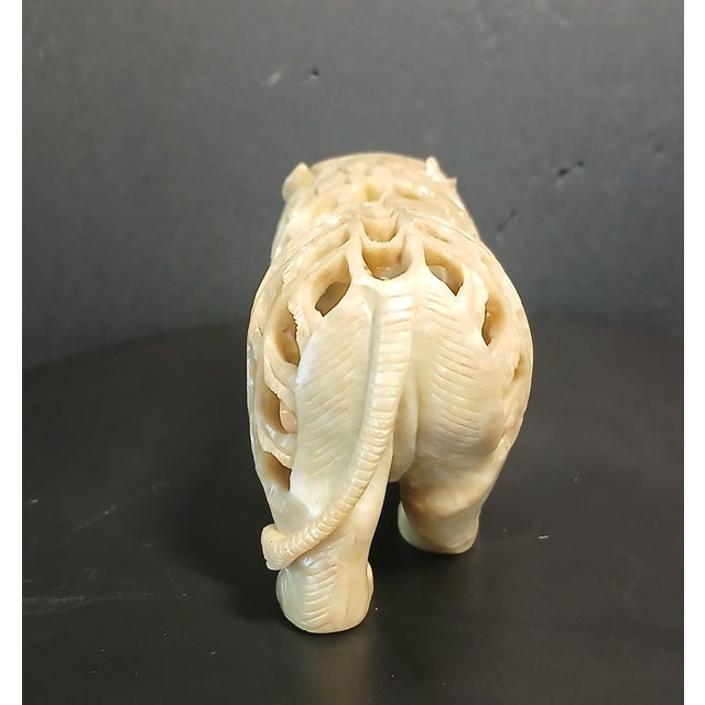 Chinese Antique Chinese Soapstone Carving Lion Inside a Lion Incredible! For Sale - Image 3 of 9