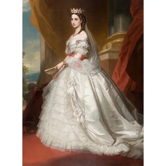 ‘Empress Carlota’ Mahogany Fauteuil - Circa 1860s With New Leather and Otomi Hand Embroidery Upholstery For Sale - Image 9 of 10