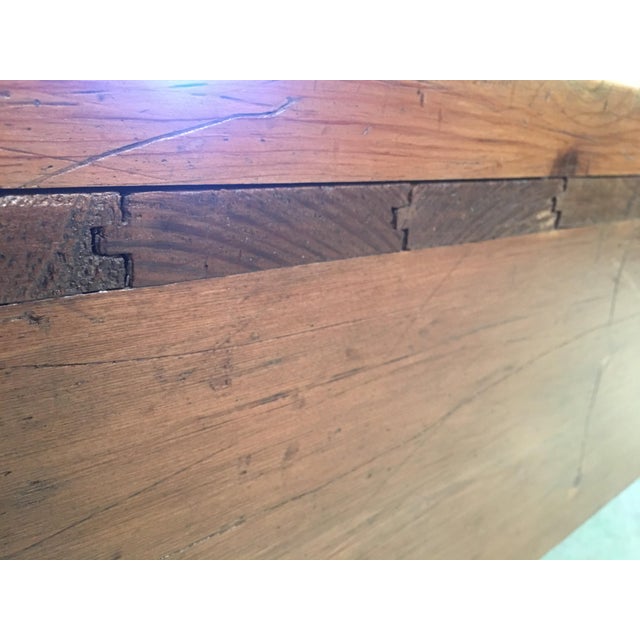Coffee 20th Low Platform Coffee Table, Slabs of Vintage Hardwood . Conductors Podium For Sale - Image 8 of 12