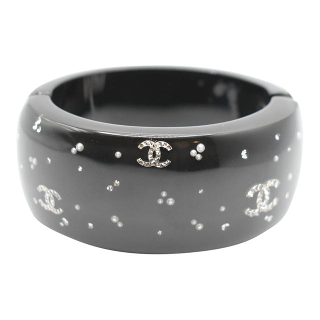 Chanel Black Bangle For Sale