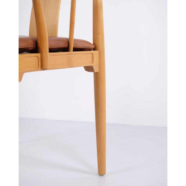 China Chairs FH 4283 in Cherry Wood with Leather by Hans J. Wegner for Fritz Hansen, 1970s, Set of 4 For Sale - Image 12 of 16