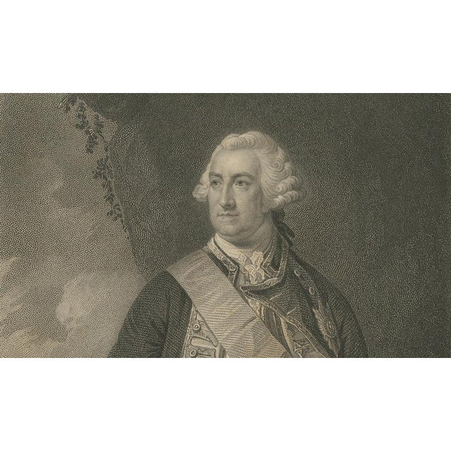 Antique Portrait Engraving of Admiral Lord Hawke, 1850 For Sale - Image 5 of 10