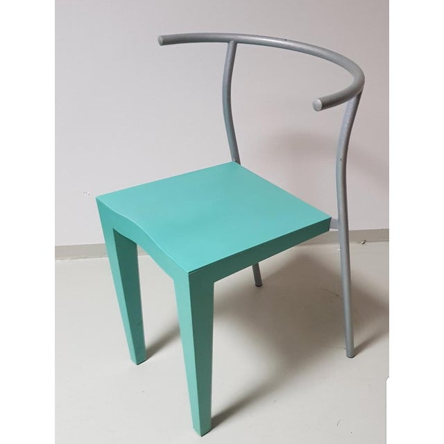 Kartell Turquoise Dr. Glob Chair by Philippe Starck for Kartell, 1988, Set of 2 For Sale - Image 4 of 5