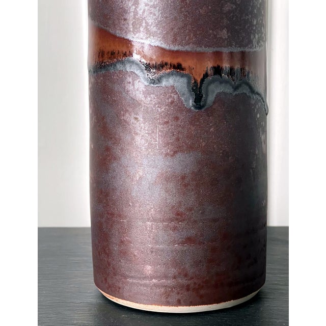 Early Ceramic Vase with Unique Glaze by Brother Thomas Bezanson For Sale - Image 11 of 18
