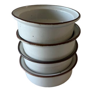 Set of 4 Dansk Designs Niels Refsgaard Brown Mist Bowls For Sale