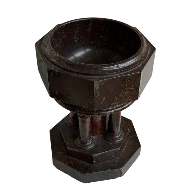 Antique 19th C Cornish Marble Serpentine Model Font For Sale - Image 4 of 4
