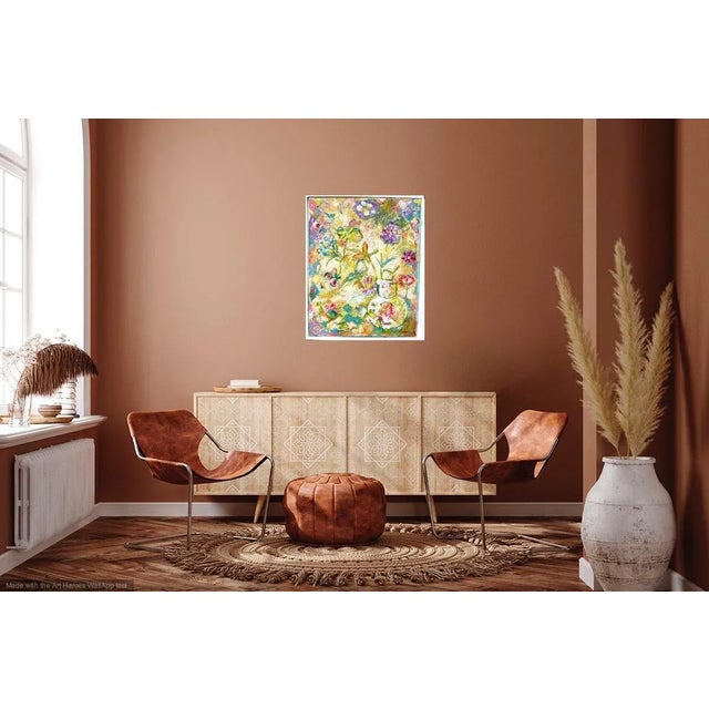 2020s Pink Floral With Butterflies For Sale - Image 5 of 6