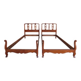 Kindel French Louis XV Style Twin Beds - a Pair For Sale