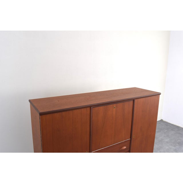 Mid-Century Danish Teak Highboard, 1960s For Sale - Image 16 of 18