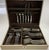 English New 1980s Silver Set of 6- Seven Piece Place-Setting, 42 Pieces Rattail. With Case For Sale - Image 3 of 18