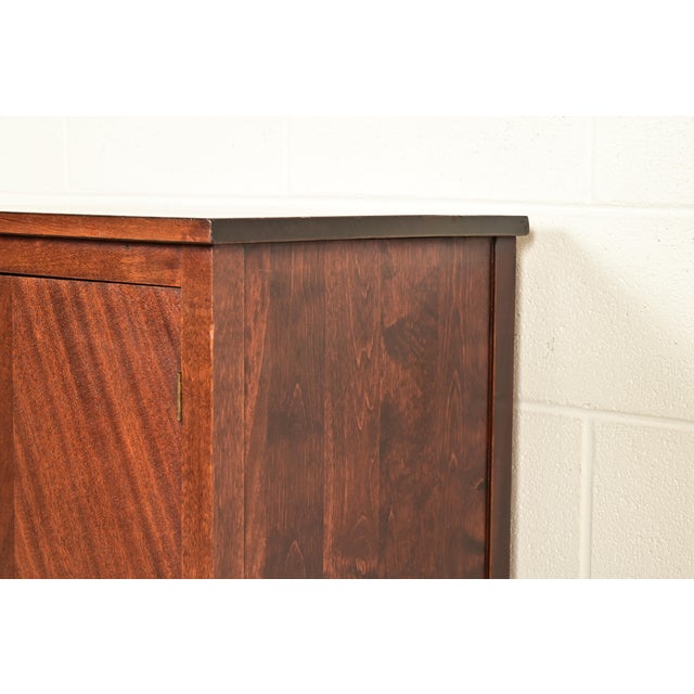 Wood Antique Arts & Crafts Mahogany Music Cabinet, Circa 1900 For Sale - Image 7 of 11