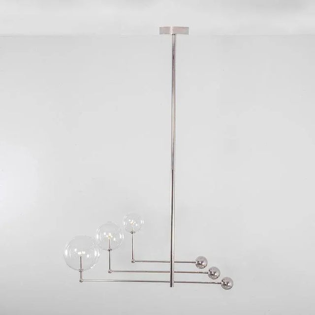 Contemporary Universe Polished Nickel Hanging Light by Schwung For Sale - Image 3 of 8