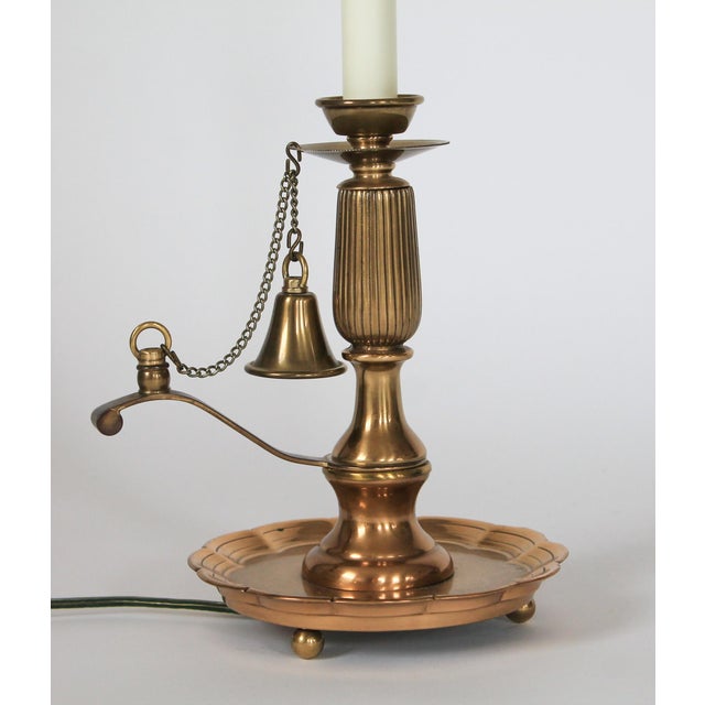 Vintage Frederick Cooper Brass Chamberstick Table Lamp W/ Snuffer For Sale In Milwaukee - Image 6 of 13