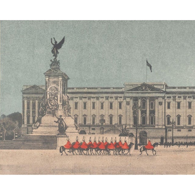 Robert Tavener (English, 1920-2004), "Buckingham Palace No. 3", Linocut Print in Colors, signed in pencil lower right,...