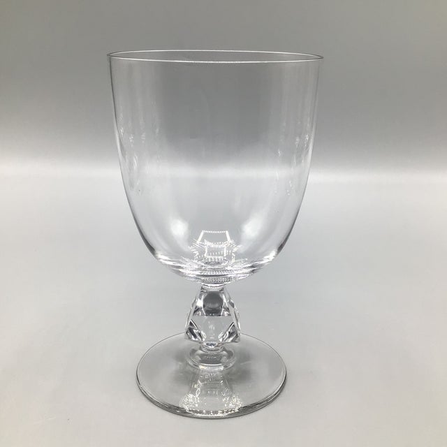 Glass Aquarius Clear by Bryce Goblets With Heavy Crystal Stem - Set of 8 For Sale - Image 7 of 12