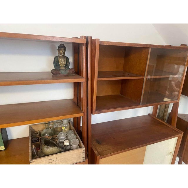 Bauhaus Mid-Century Hungarian Wall Shelf System, 1960s, Set of 3 For Sale - Image 3 of 8