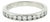 Late 20th-Century Platinum Tiffany and Co Natural Diamond Channel Band, Size 6.5 For Sale