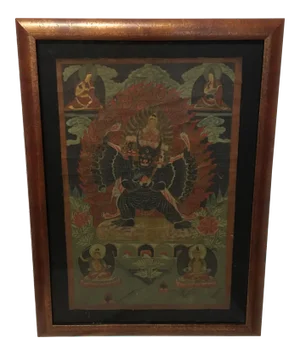 Antique Hand Painted Tibetan Thangka