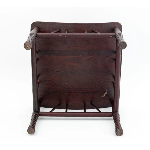 Liberty & Co. Attr. "Thebes" Oak Stool For Sale - Image 11 of 11