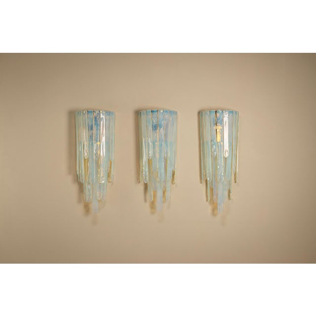 Large LP 242 Wall Lights in Opaline by Carlo Nason for Mazzega, 1970s, Set of 3 For Sale - Image 14 of 15