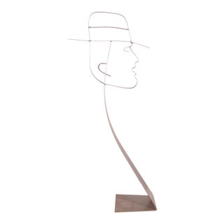 Artisan House Curtis Jere Male Silhouette Metal Contemporary Modern Sculpture For Sale