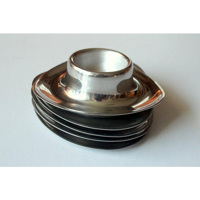 Stainless Steel Egg Cups - Set of 5 - Vintage For Sale - Image 4 of 7