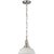 Chapman & Myers for Visual Comfort Signature Layton 10" Pendant in Polished Nickel with Matte White Shade For Sale