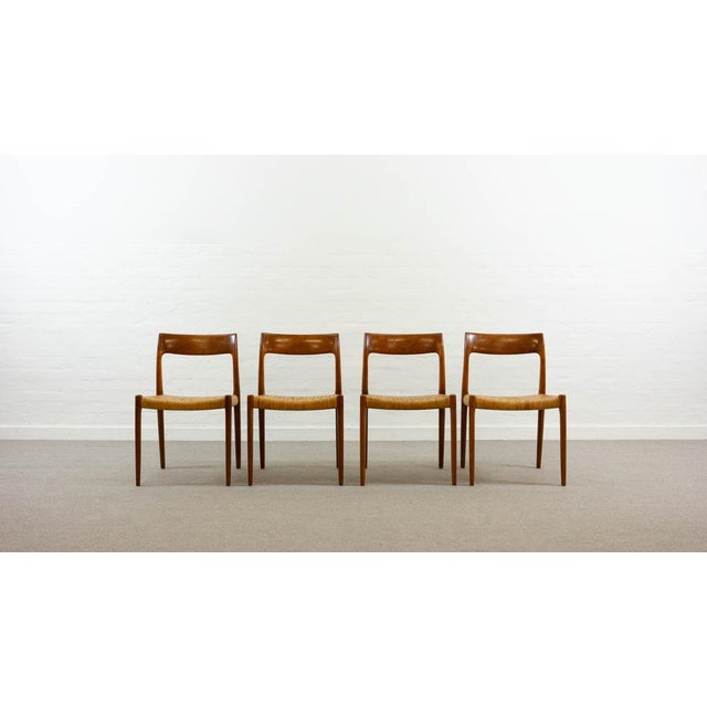 Teak Model 77 Chairs by Niels O. Möller for J.L. Møllers, Denmark, Set of 4 For Sale - Image 5 of 18
