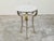 Italian Midcentury Steel Side Table with Circular White Marble Top and Hoof Feet For Sale In Atlanta - Image 6 of 10