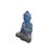 1990s 24" Distressed Black Brown Cross Legs Peaceful Hands Stone Buddha Statue For Sale - Image 5 of 13