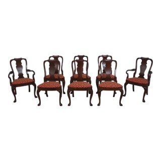 Set of 8 Hickory Chair Co Mahogany Dining Room Chairs For Sale