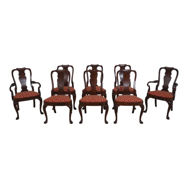 Set of 8 Hickory Chair Co Mahogany Dining Room Chairs For Sale