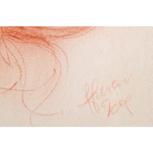 Artist: Franco Fusari, Italian (1945 - ) Title: Paola I Year: 2009 Medium: Conte Pastel on Paper, signed Size: 14 in. x...