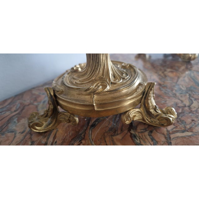 Antique Louis XV Candleholders in Gilt Bronze, Set of 2 For Sale - Image 17 of 18