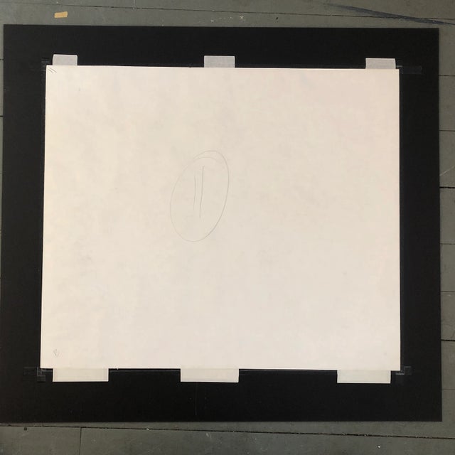 Paper Original Vintage Modernist Charcoal Drawing Pots & Sticks in Interior Mid Century Modern 1970’s For Sale - Image 7 of 8