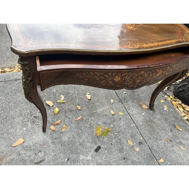 19thC French Ladies Writing Desk With Extra Fine Inlay For Sale - Image 10 of 10