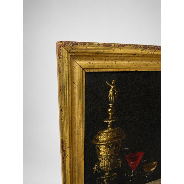 Wood 17th C, Flemish or Dutch School Pronk Still Life Old Master For Sale - Image 7 of 9