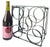 Mid-Century Modern Vintage Mid-Century Modern Geometric Iron Wall-Mount 5 Bottle Wine Rack For Sale - Image 3 of 9