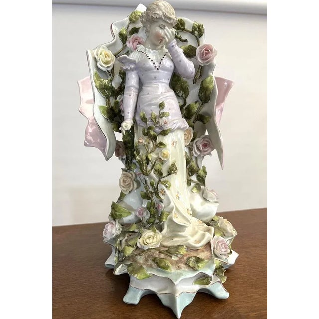 Large Art Nouveau Vase in German Slip For Sale - Image 12 of 12