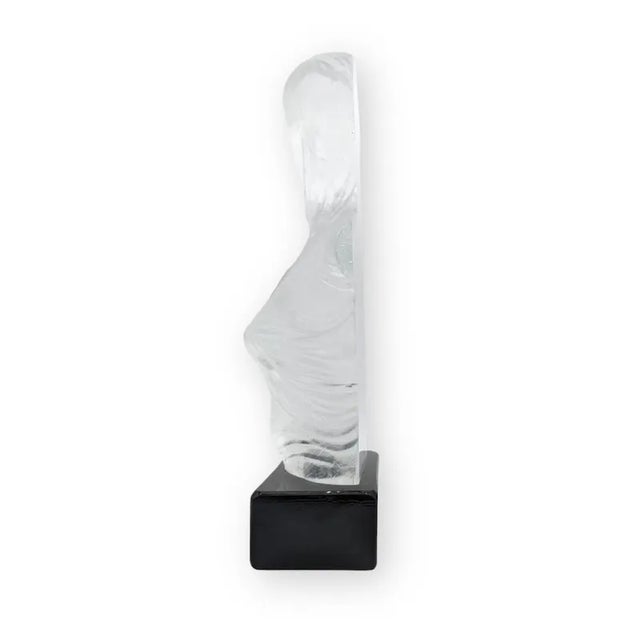 Early 21st Century Female Bust Sculpture in Crystal Color Murano Glass from YourMurano For Sale - Image 5 of 8