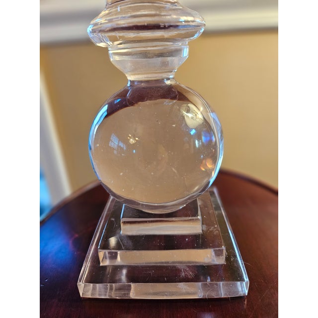 Mid Century Crystal Obelisk For Sale In Indianapolis - Image 6 of 7