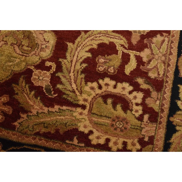 Agra Rug 5’1” X 7′ Red Wool Traditional Hand-Knotted Oriental Carpet For Sale - Image 4 of 14