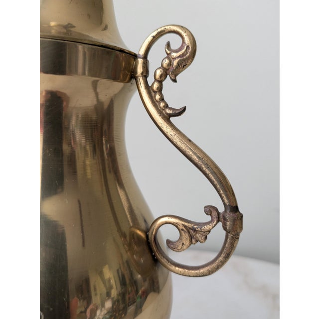 Metal Vintage Brass Samovar Table Lamp For Sale - Image 7 of 9